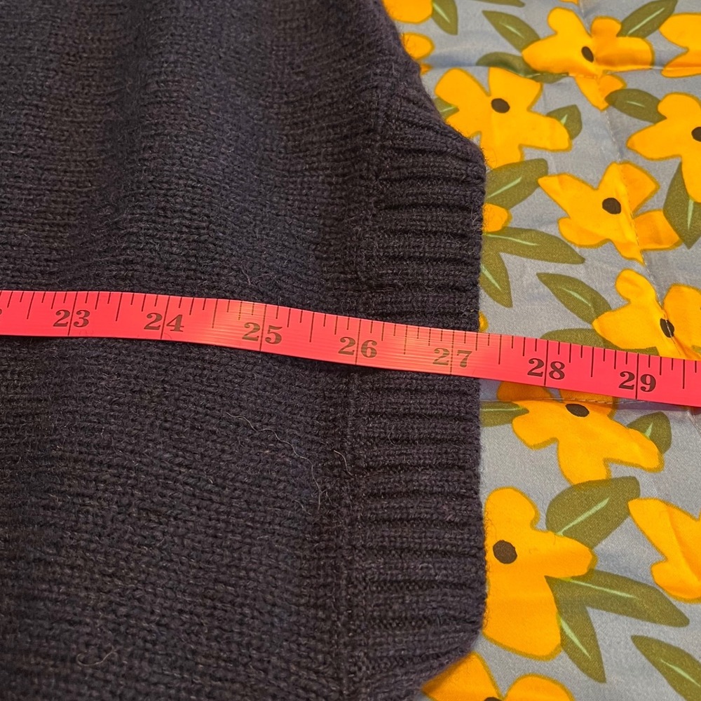 Vintage Shetland Wool Blend Knit Sweater Blue Pullover Jacob Reed's Sons - Picture 8 of 8
